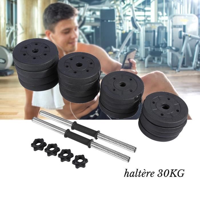 HAO Disques de Poids 1.25kg 1.5kg 2kg 2.5kg avec Barre 47 cm d'haltères de faire de l'exercice à la maison-21