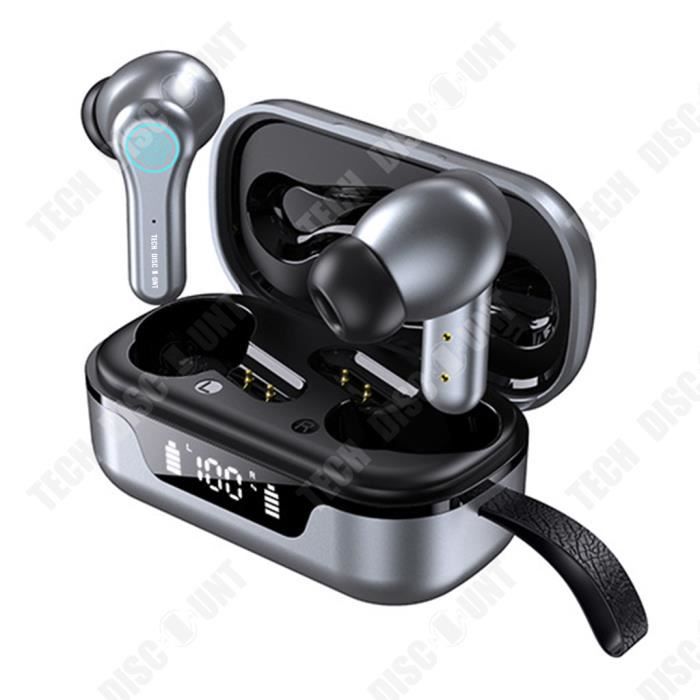 TD® Casque Bluetooth sans fil universel ANC réduction du bruit binaural tactile sport mini musique intra-auriculaire de haute qualit