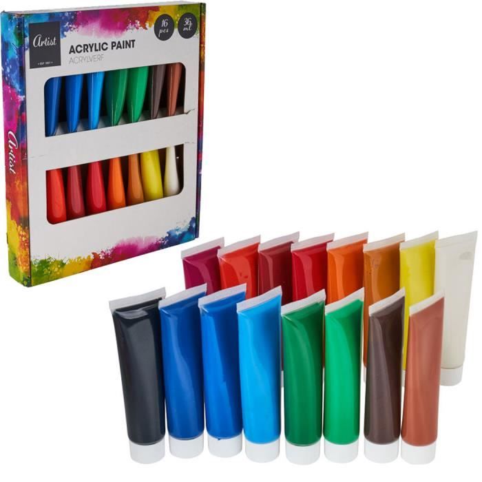 Coffret Peinture Acrylique 16 Pots