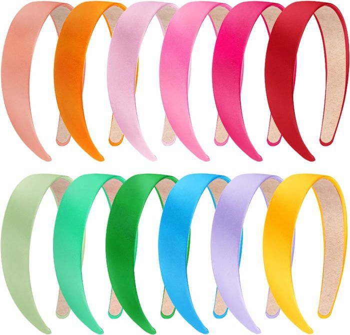 Serre-tête, bandeau en satin rétro simple à larges bords unis pour femme et fille, pour les rendez-vous, les vacances, les voyages, le yoga, la réunion, rose framboise Serre-tête, bandeau en satin rétro simple à larges bords unis pour femme et fille, pour les rendez-vous, les vacances, les voyages, le yoga, la réunion, rose framboise