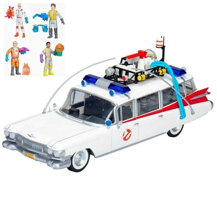 Voiture SOS Fantômes ECTO-1 Cadillac 1/18 Avec 4 Figurines – Hasbro