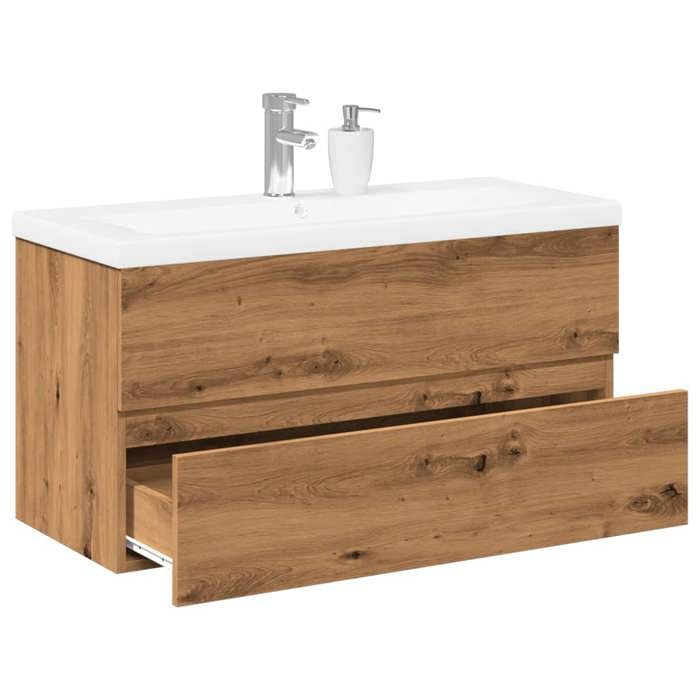 Meilleures Meuble de rangement Classique Armoire lavabo avec bassin intégré - chêne artisanal - SSD63221787