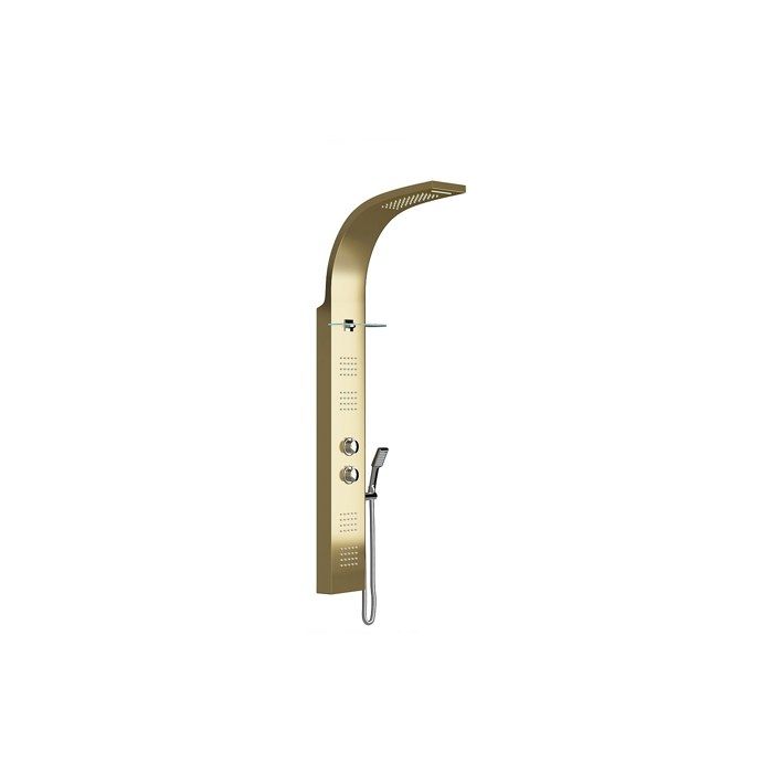 Colonne de douche hydromassante thermostatique - Doré - P45 x H150 cm - JOSTA Colonne de douche hydromassante thermostatique - Doré - P45 x H150 cm - JOSTA