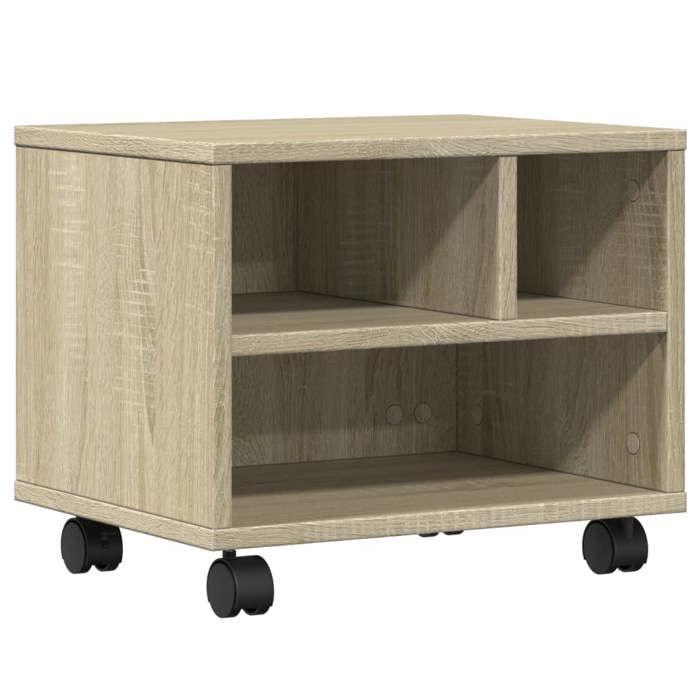 Support dimprimante table meuble bureau avec roulettes sonoma 41 x 32 x 345 cm marron 02_0044766
