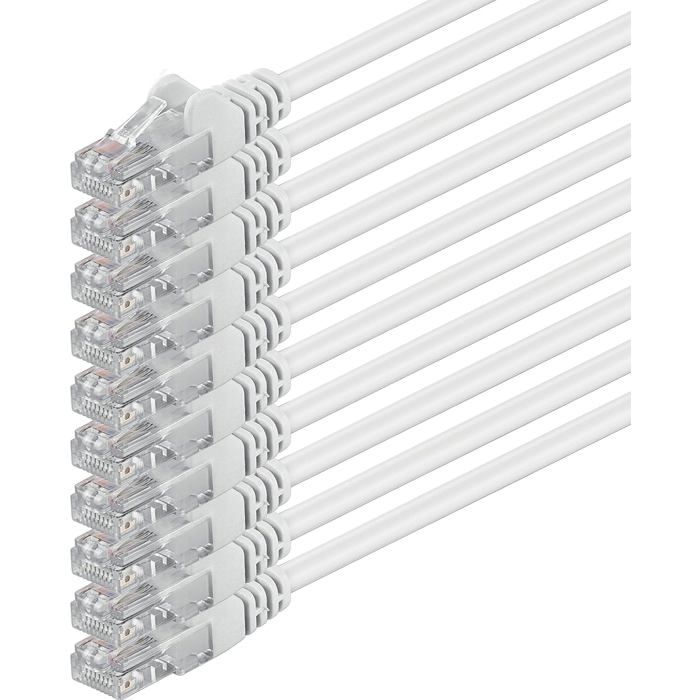 10x 5m Câble Réseau Cat6 Cat 6 - RJ45 Ethernet LAN DSL Routeur Modem ...