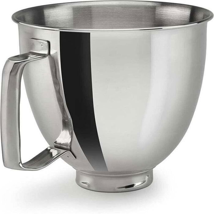 Bol Mélangeur 5QT En Acier Inoxydable Avec Poignée - Compatible KitchenAid Artisan 5QT Et Classic 4.5QT