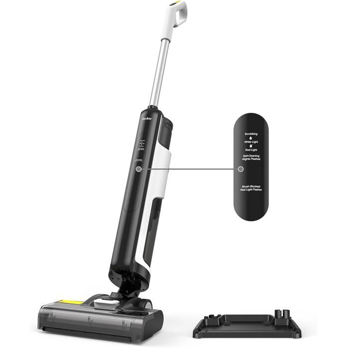 Aspirateur laveur sans fil - SUTEO - Auto-nettoyant - Autonomie 45 min - Anti enchevêtrement des cheveux - Suteo