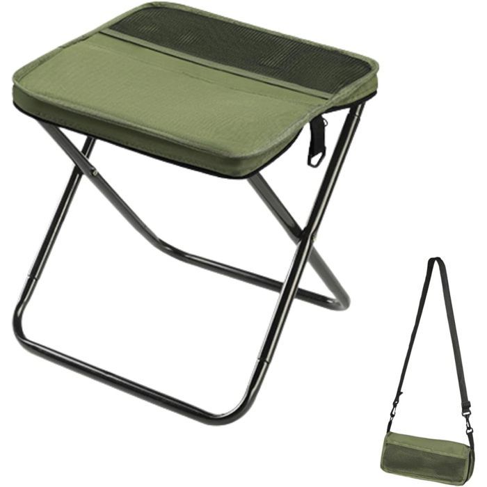Tabouret pliant portable - Multifonctionnel - Assise confortable - Gain de place - Pratique et fonctionnel