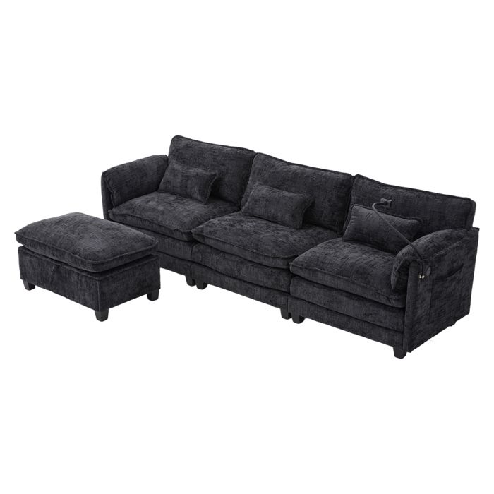 Canapé 2-in-1 convertible velours vert 178x82x70 cm