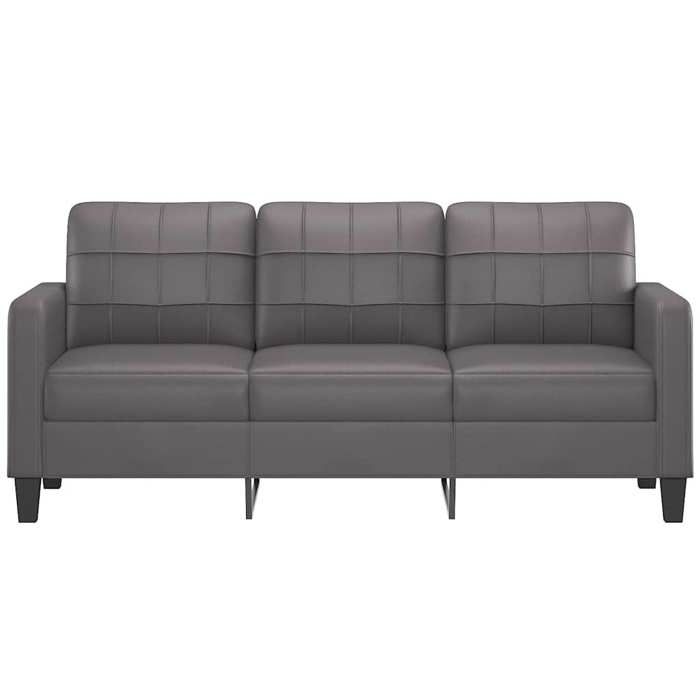 Gris SOFA - PHSH - Canapé avec 3 places - contemporain - Gris 180 cm Similicuir C1527