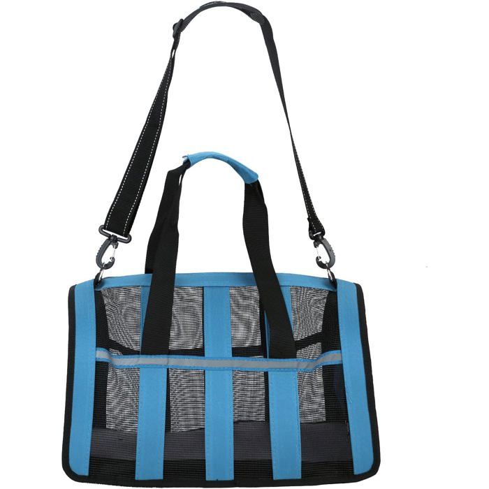 Sac de Transport pour Chat Chien Souple Caisse de Transport Chiot avec Bandoulière Réglable Porte-Chat Portable Approuvé