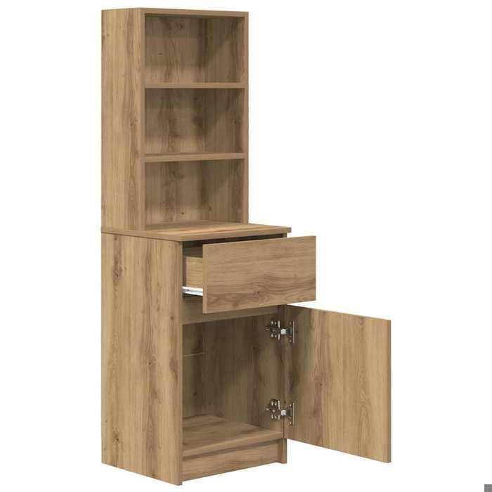 Cabinet de Lit Moderne Brun Table de chevet/nuit avec rangement chêne artisanal 39x35x125 cm bois dingénierie CC4276