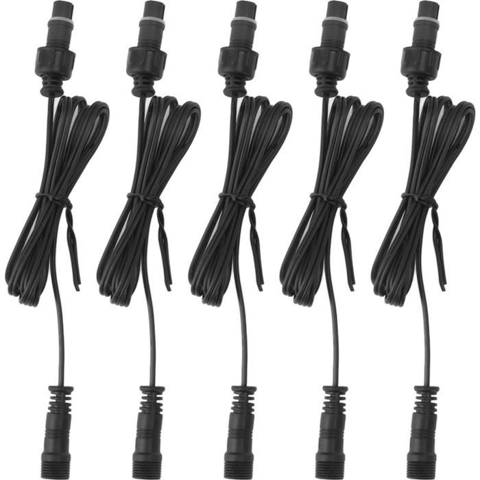 Rallonge Guirlande 1M/3.3FT Rallonge Électrique 2 Broches 5 PCS IP67 Étanche Connecteurs pour Éclairage de Noël Extérieur projecte