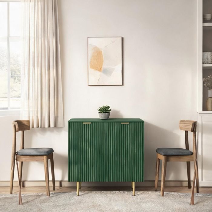 Buffet Bahut Enfilade en MDF Vert 80 x 40 x 80 cm