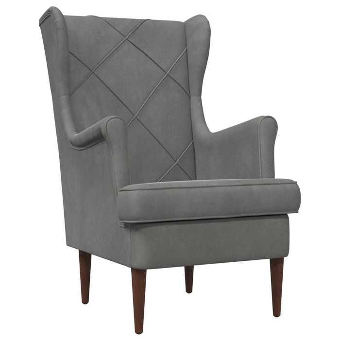 Elégance - Chic Fauteuil 1 place moderne - Fauteuil salon-séjour - Gris foncé - Velours - 65x79x100cm_0620384