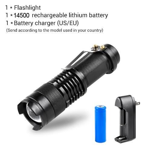 Paquet B corps noir-Mini lampe de poche à mise au point réglable, lampe de  poche LED, torche lanterne, AA 20 - Cdiscount Bricolage