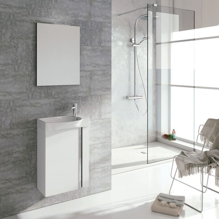 Ensemble Meuble Lave Mains Ancodesign 45cm Blanc Anconetti