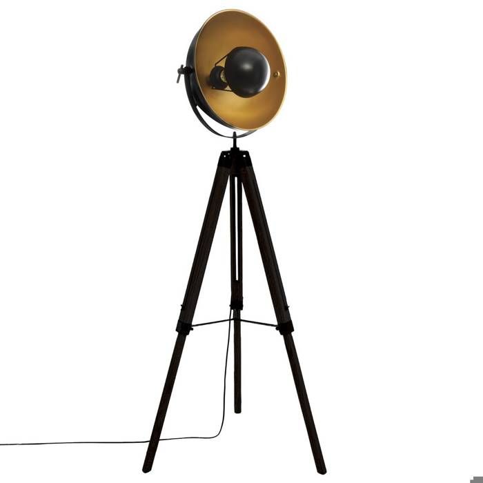 Lampadaire trépied Lahti métal noir H156cm - Atmosphera Créateur dintérieur