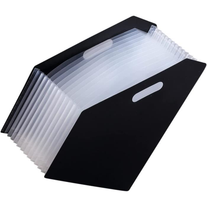 Porte-revues A4 Pliable - 4 Compartiments, Bleu/blanc/noir, Organisateur Bureau Ou Maison (33.8x23.5x23.5 Cm)