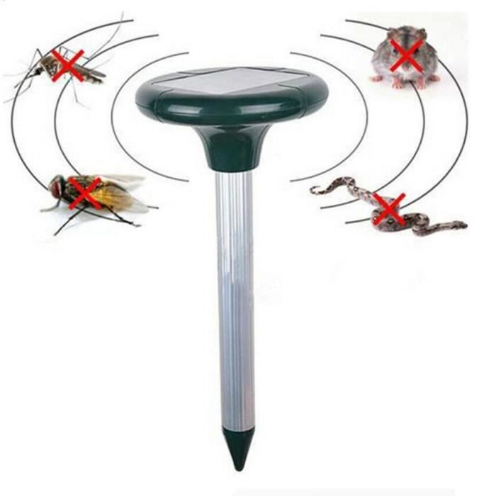 Répulsif à oiseaux solaire à ultrasons - Capacité 5000mAh - Conducteur
