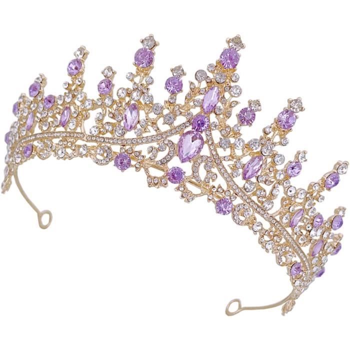 diadème violet pour les mariages