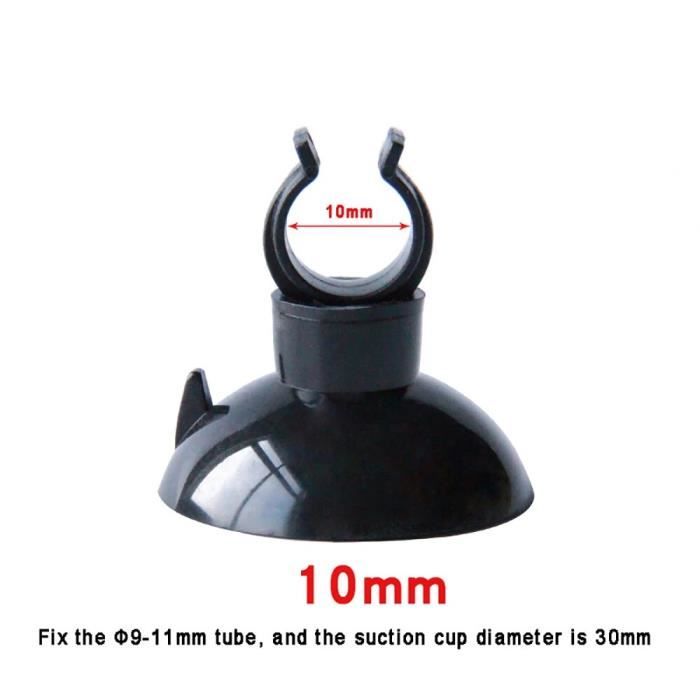 Ventouses Clips Pour Aquarium – Lot De 2, Caoutchouc Noir, Accessoires De Fixation