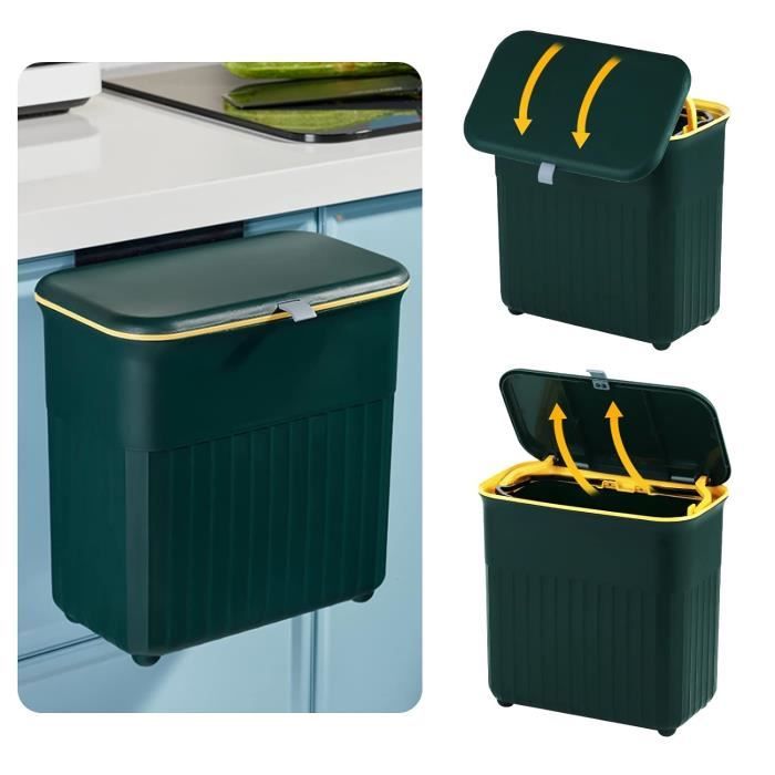 Relaxdays Poubelle encastrable pour la Cuisine, 4 bacs de 8 litres chacun, HLP : 34,6 x 34 x 51,8 cm, Blanche