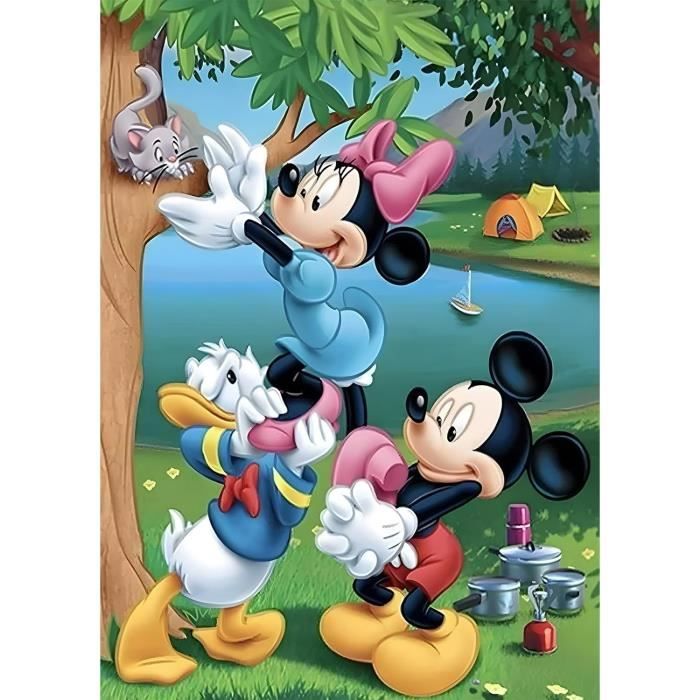 Kit Peinture Diamant Adulte,Dessin Animé Mignon Pingouin Animal,Scène