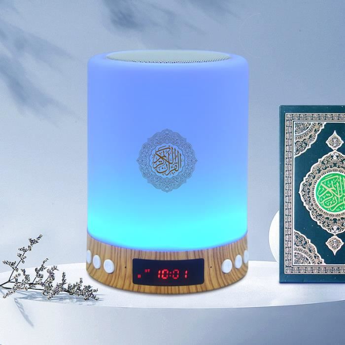 Coran Coran Veilleuse Coran Veilleuse Azan Adhan Horloge Priere Tactile Lumiere Led Grain De Bois Veilleuse Bebe Femmes Enceintes Cdiscount Tv Son Photo
