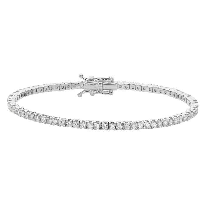 Bracelet cordon or blanc & diamant synthétique Diamanti - DS4007.21 -  DS4007.21
