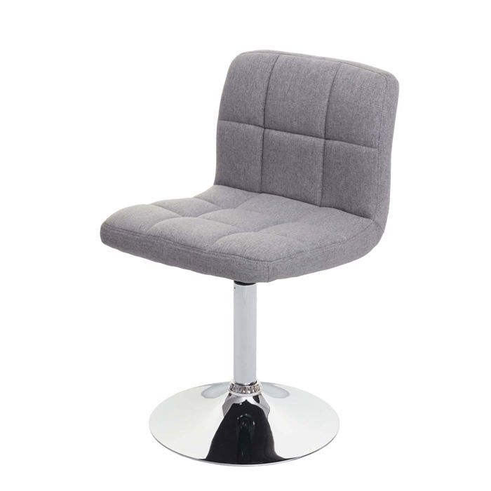 Chaise de salle a manger pivotante en tissu gris clair pieds chrome 04_0002298 Chaise de salle a manger pivotante en tissu gris clair pieds chrome 04_0002298