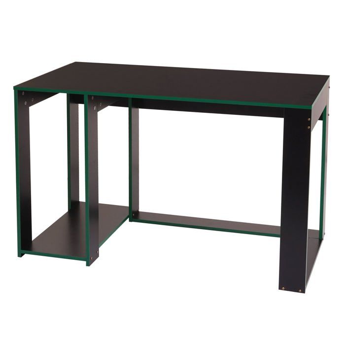Bureau table de bureau pour ordinateur 120x60x76cm en MDF noir vert 04_0001452 Bureau table de bureau pour ordinateur 120x60x76cm en MDF noir vert 04_0001452