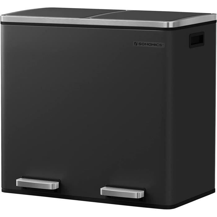 Poubelle Aluminium 16 L Bleu Avec Couvercle Inamovible – Design Moderne Et Pratique Pour Cuisine, Bureau Ou Salle De Bain