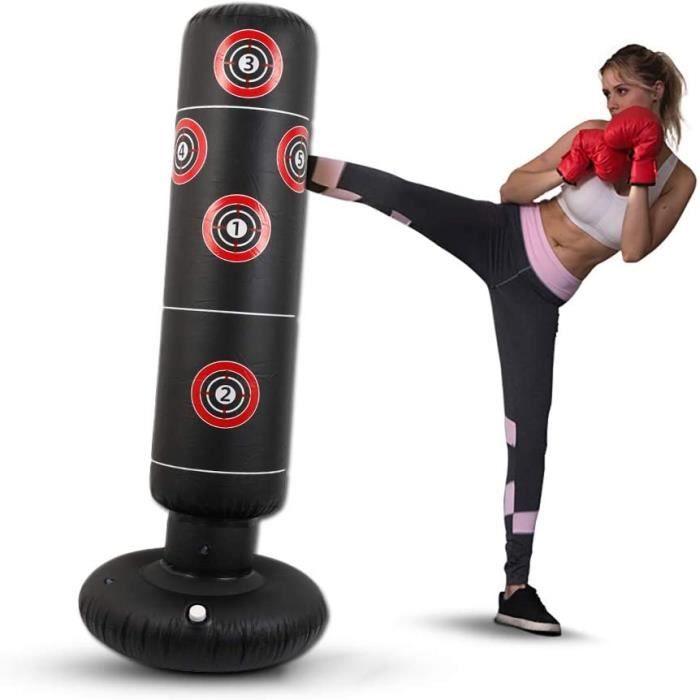 GOPLUS Sac de Frappe Enfants sur Pied, Hauteur Adjustable, Punching