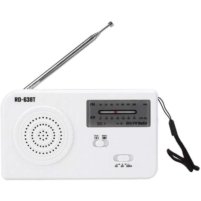 2X Radio FM AM SW à Charge Solaire, Récepteur de Radio d'urgence à