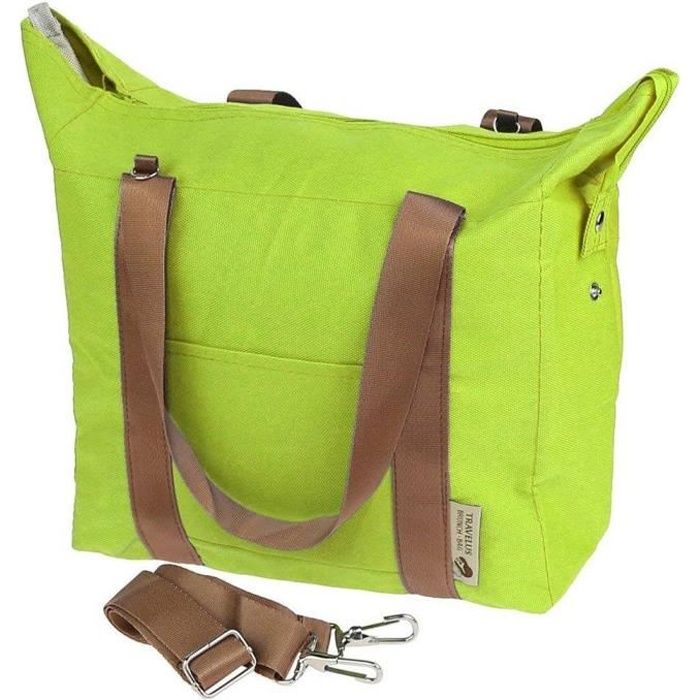 SODIAL Sac a Dejeuner Fourre-Tout isolant pour Pique-nique de Voyage R Motif de cerise 