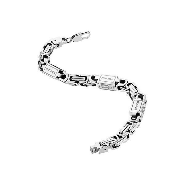 Bracelet - Police - Acier - 20 pouces - Argenté - Homme