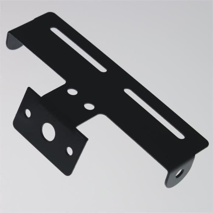 Support Plaque Immatriculation Universel - Noir /// en Stock sur