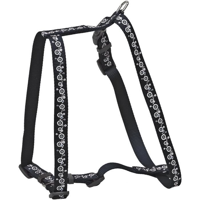 Harnais Classique DUKIER Pour Chien - Taille M (cou 36-60 Cm / Poitrine 48-70 Cm) - Motif Tatouage - Anti-traction