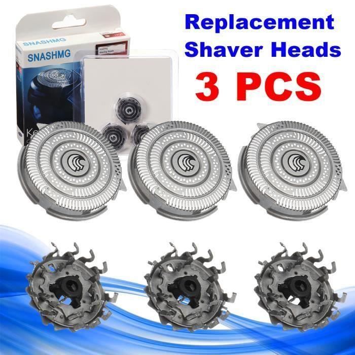 3 Têtes De Rasoir De Rechange Vhbw - Compatibles Philips HQ6 (HQ6605, HQ6613...) - Argent