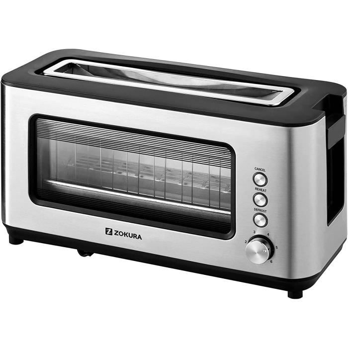 Grille-pain Moulinex Subito Select 2 Compartiments - Acier Inox, Centrage Auto, 7 Niveaux De Dorure
