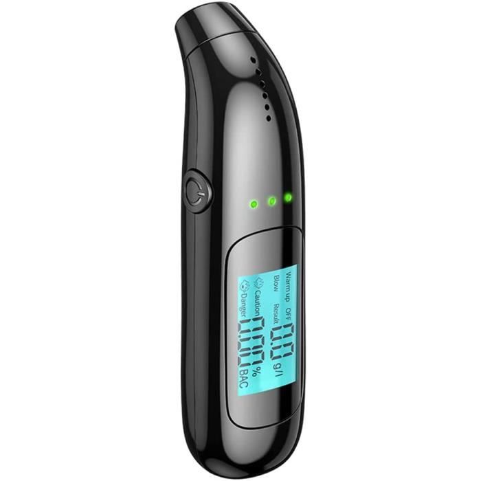 Alcootest Numérique électronique - Porte-clés - Testeur D'alcoolémie Noir