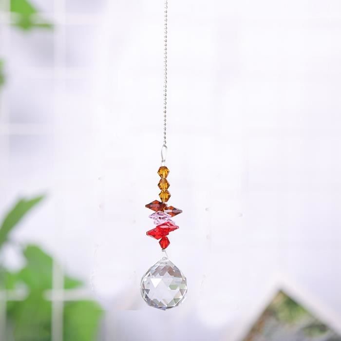 Lot De 2 Prismes Boule De Cristal K9 - Attrape-soleil Arc-en-ciel à Suspendre - 50 Mm, Transparent - Décoration Fenêtre