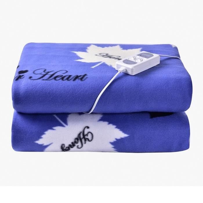 Couverture Chauffante 2 Zones 187x140cm - 6 Niveaux De Chaleur, Télécommande, Lavable, Marque Mvpower