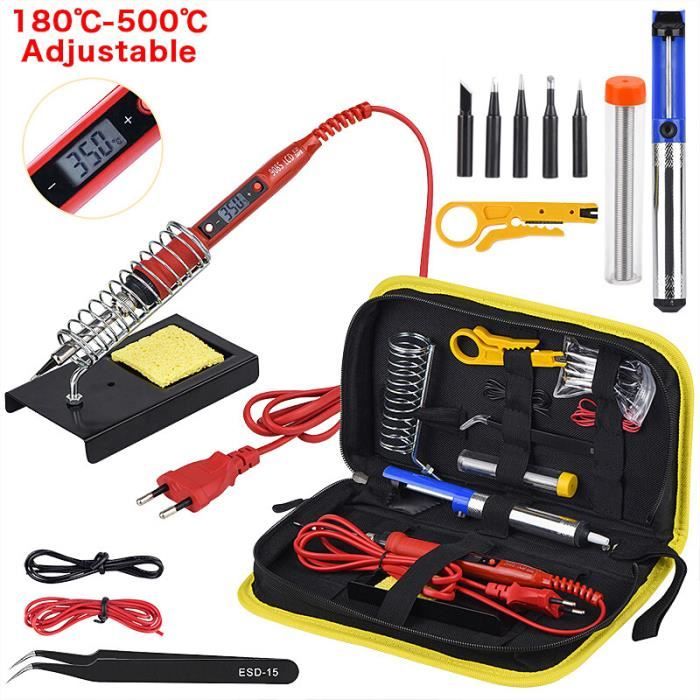 Kit Pistolet à Souder Électronique 80W Natudeco - Fer à Souder, Pratique Pour Bricolage Et Réparations