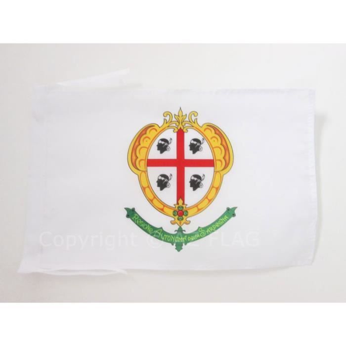 AZ FLAG Drapeau Sardaigne 45x30 Cm - Pavillon Nautique Sarde Italie Pour Bateau Et Extérieur