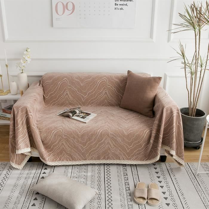 housse de canape de marque chenille 180 150 cm housse de canape extensible housse de clic clac marron 8087 achat vente housse de canape cdiscount