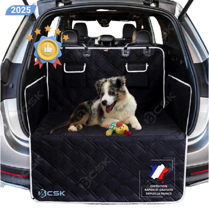 Comparer les prix de Housse de protection de coffre de voiture pour chien BCSK® - Couverture universelle | Tapis avec protection latérale - 185 x 105 cm