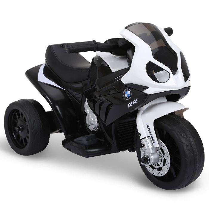Moto électrique enfant - HOMCOM - sous licence BMW S1000 RR 3 roues 6V effets lumineux sonores - PP - noir