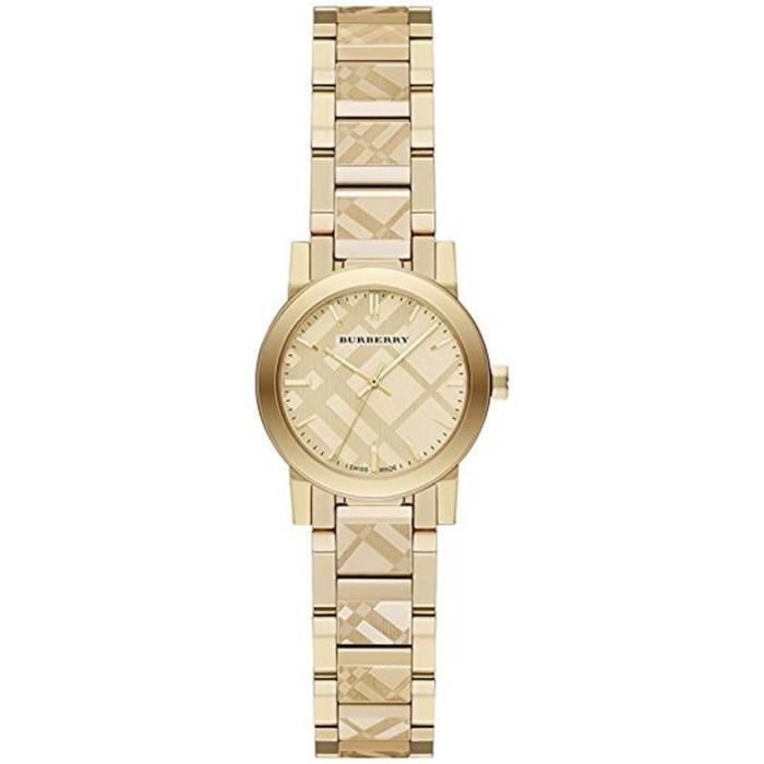 BURBERRY Montre  The City BU9234 Acier inoxydable dor&eacute; 